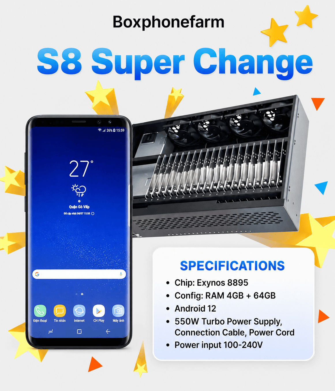SAMSUNG S8 Super Change Farm 4+64